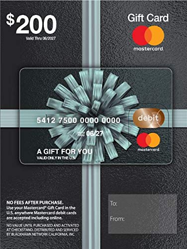 200 Mastercard Gift Card (plus 6.95 Purchase Fee) The
