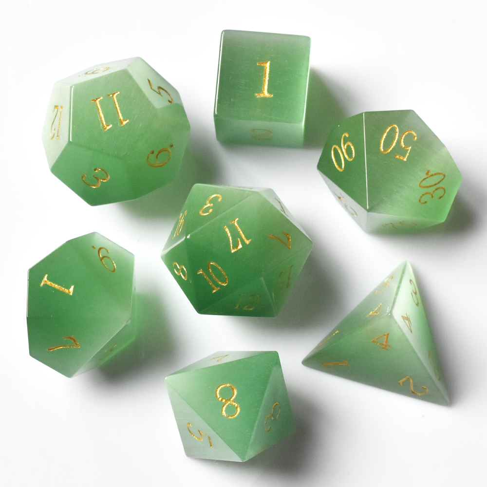 Green cat's eye Dice