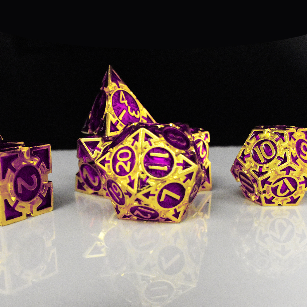 Gold with purple around the numbers