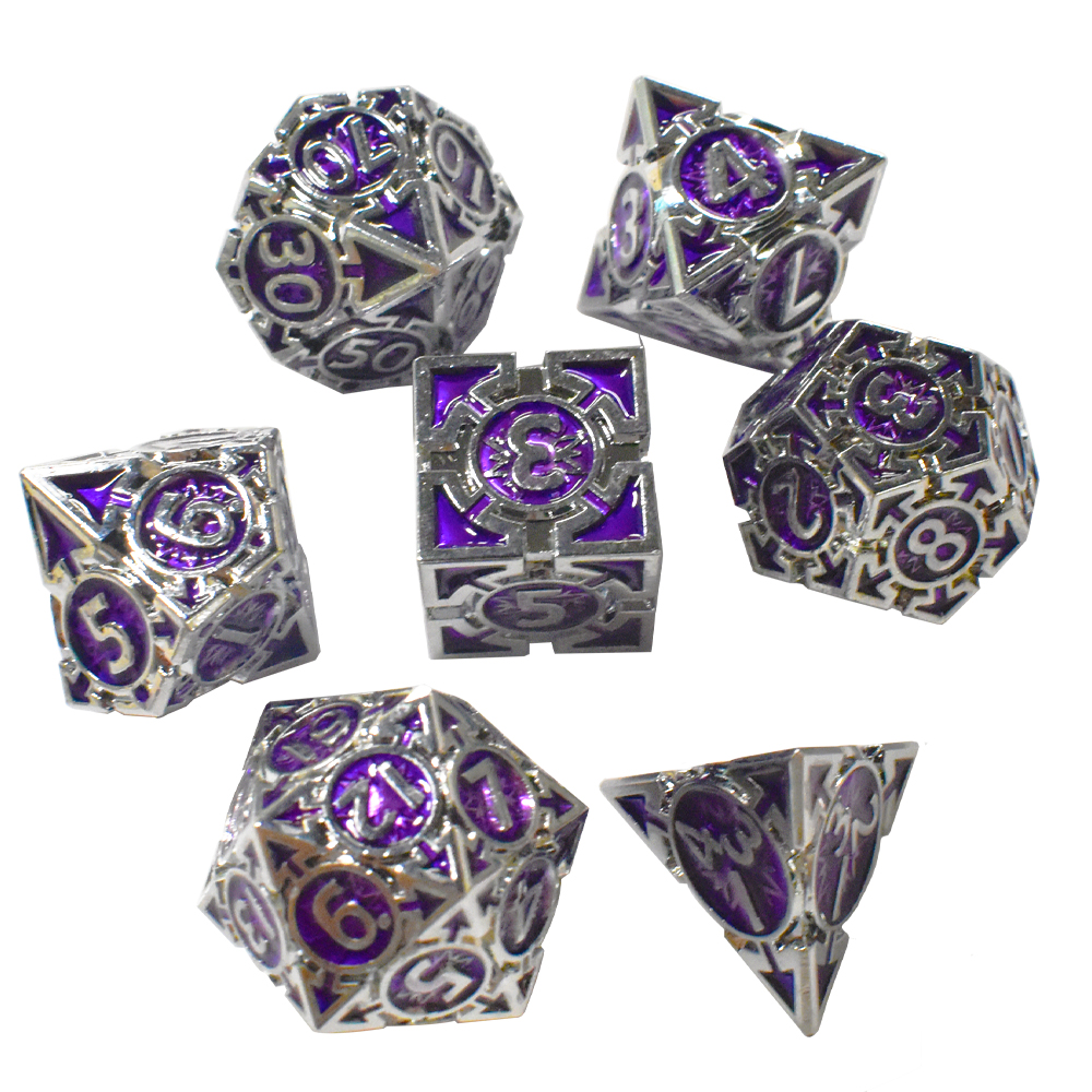 Silver with purple around the numbers