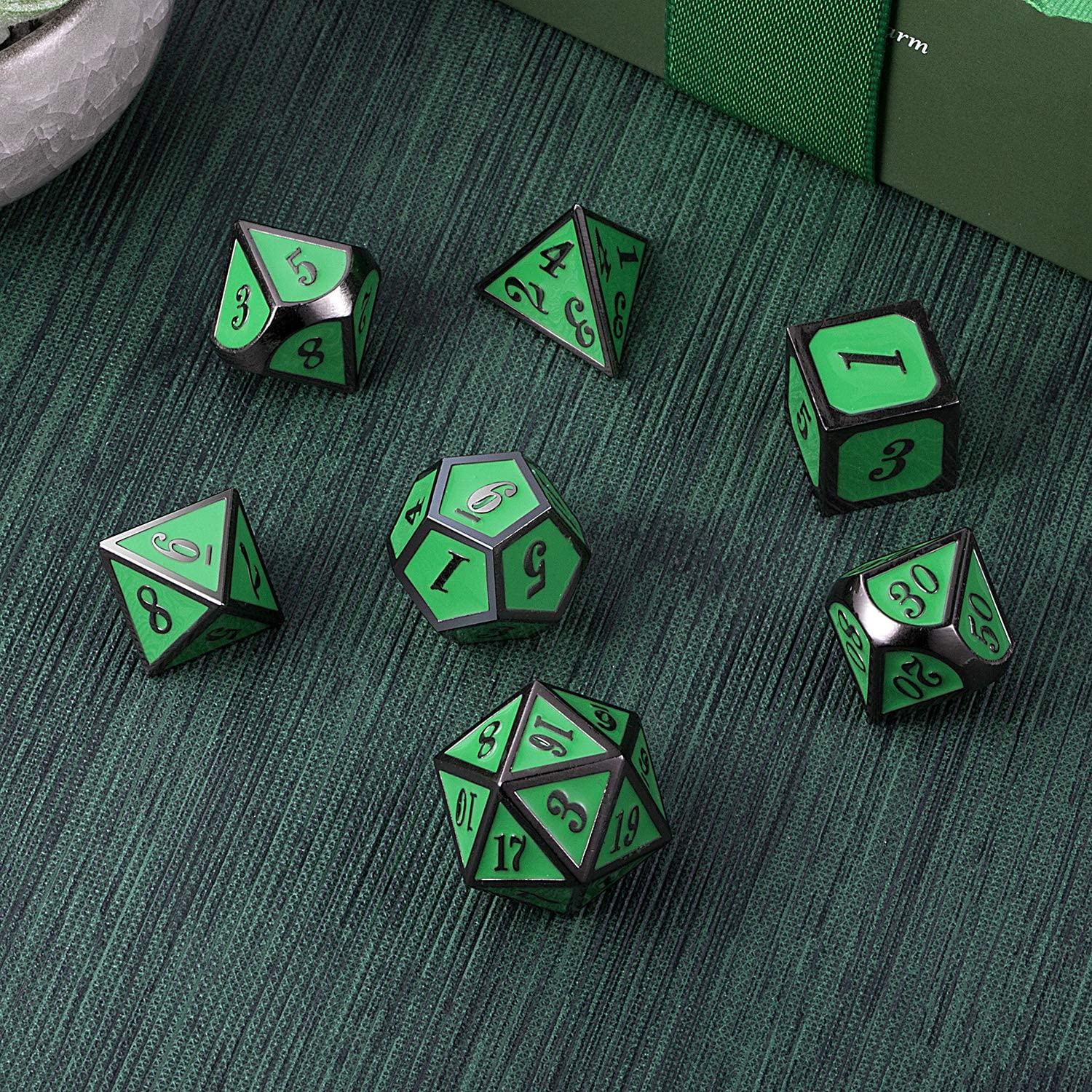 Black with green around the numbers