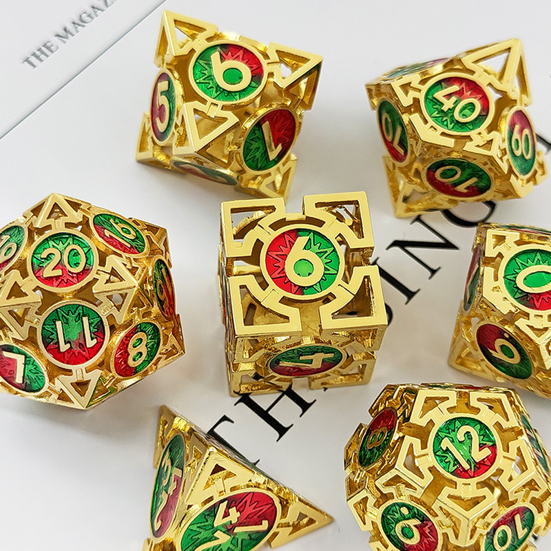 Gold with red and green around the numbers