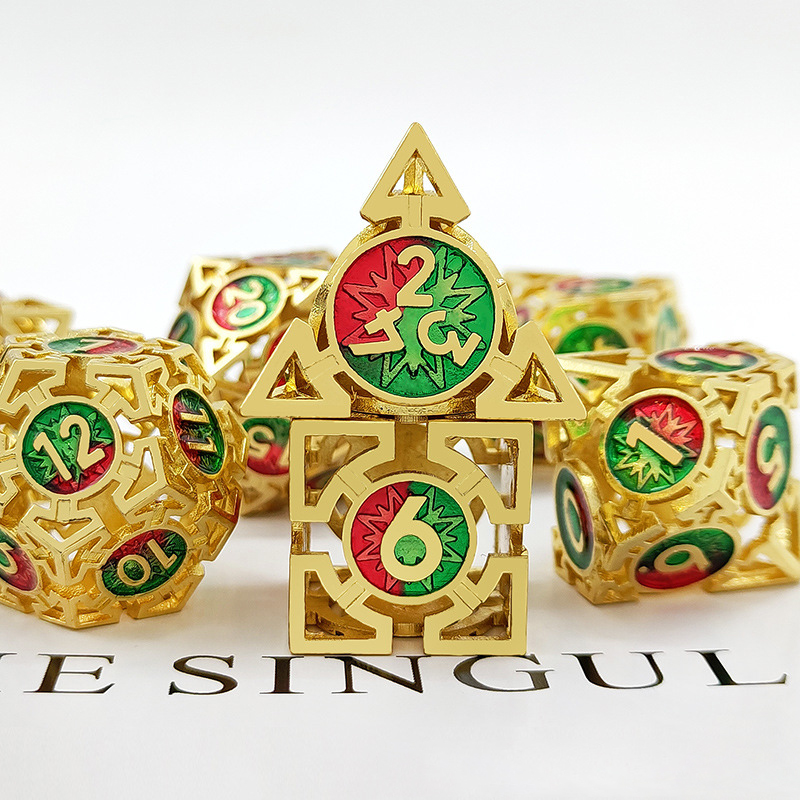Gold with red and green around the numbers