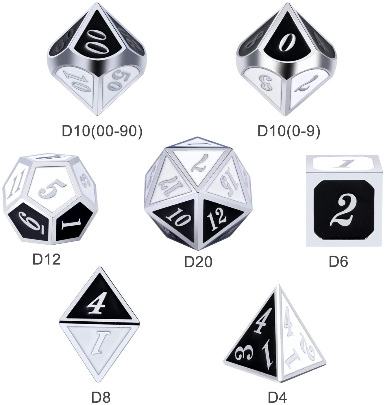 Silver with black and white  around the numbers