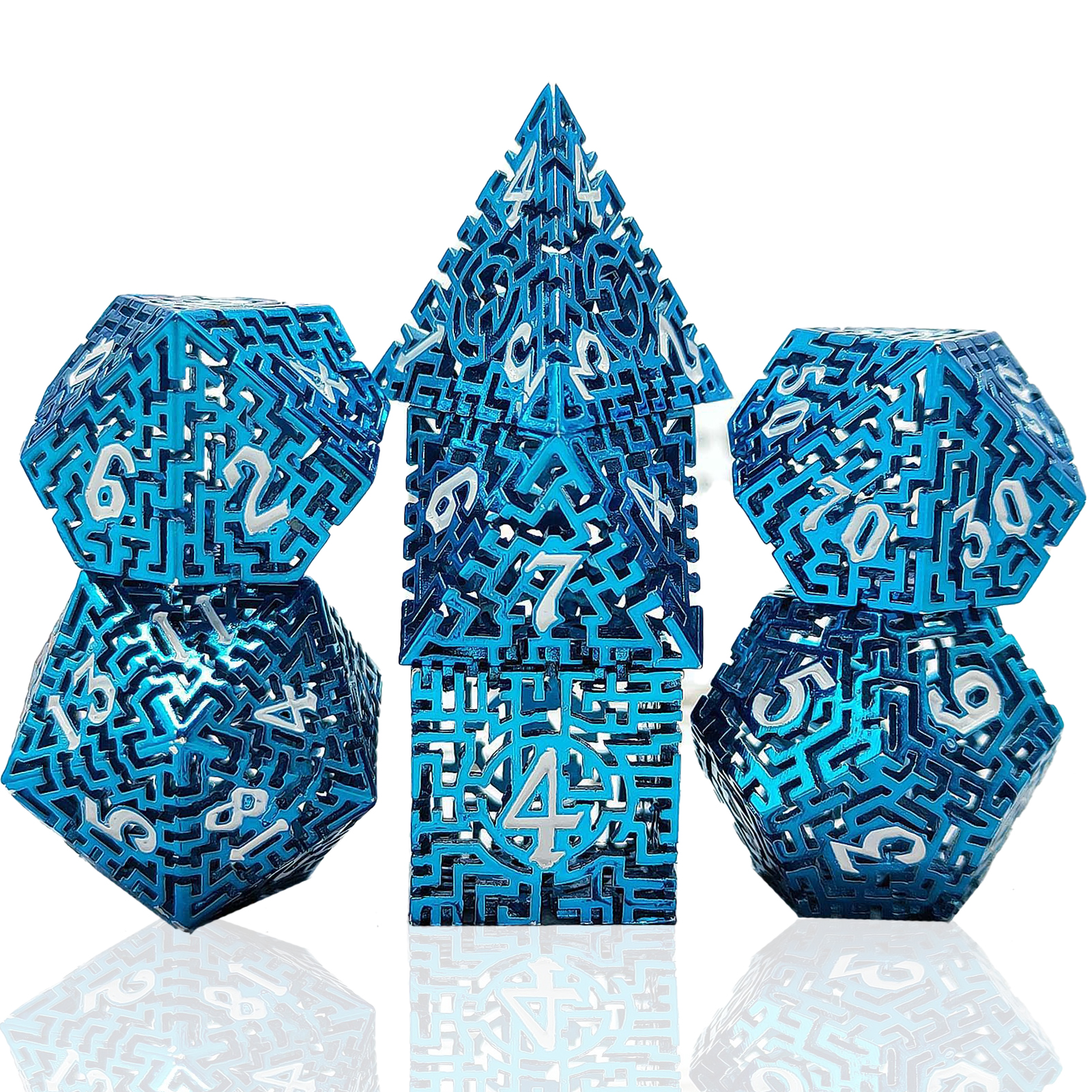 Blue filled with white numbers