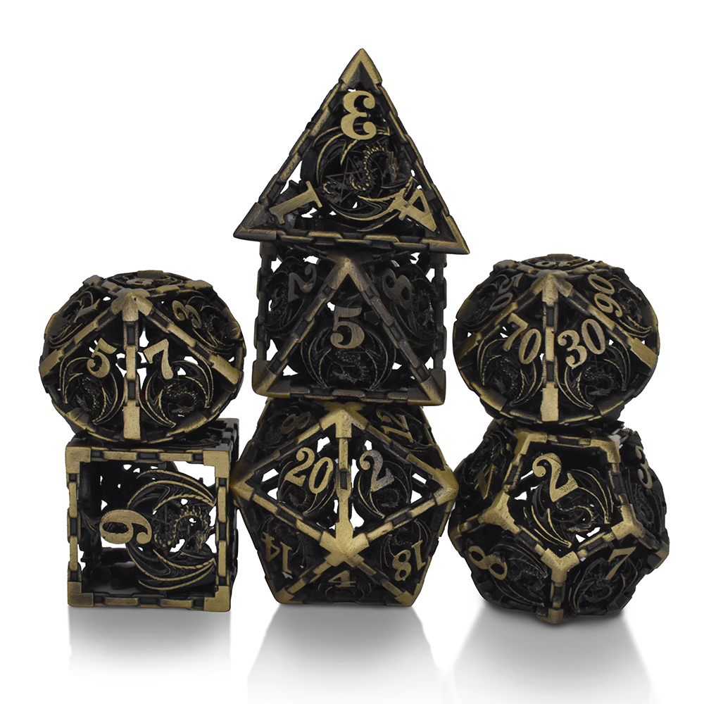 Dragon Black Bronze Metal Dice