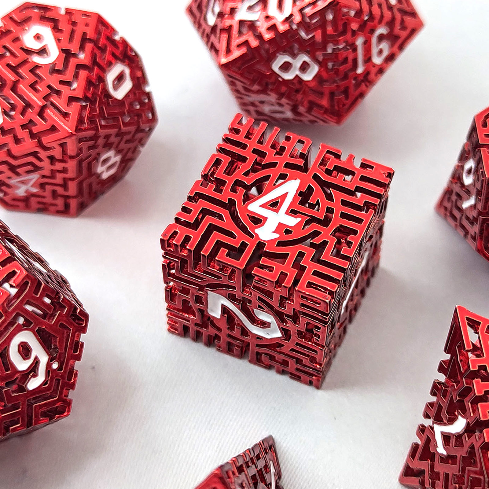 Red filled with black numbers