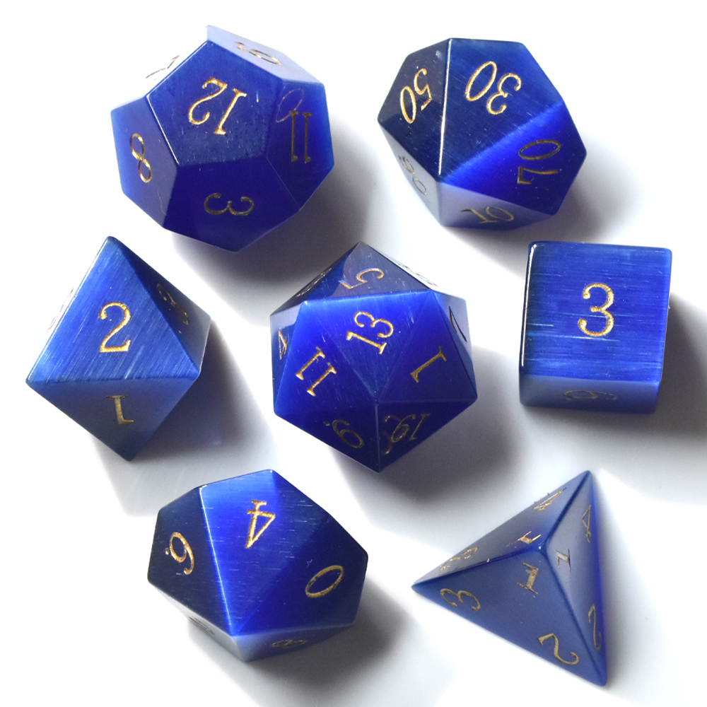 Blue cat's eye Dice