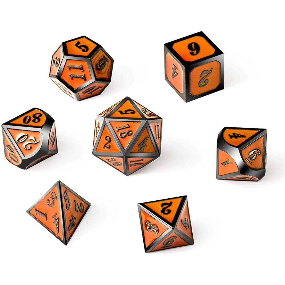 Black with orange around the numbers