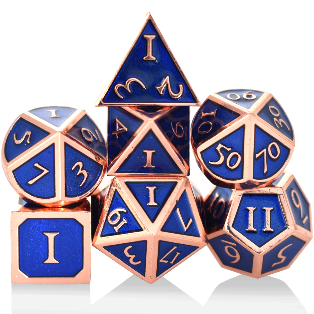 7pcs Metal Board Game Dice Set 