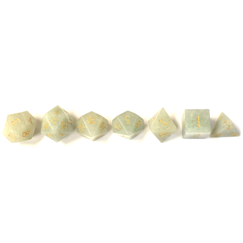 Aventurine stone dice