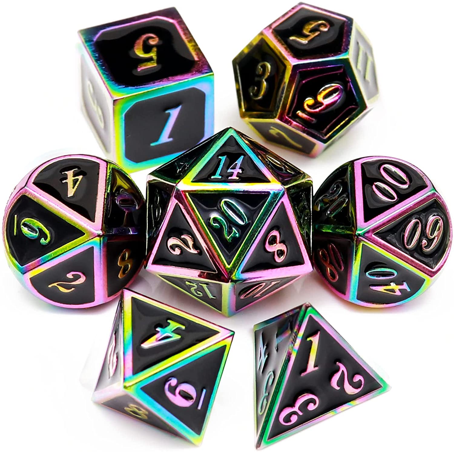 Rainbow with black around the numbers