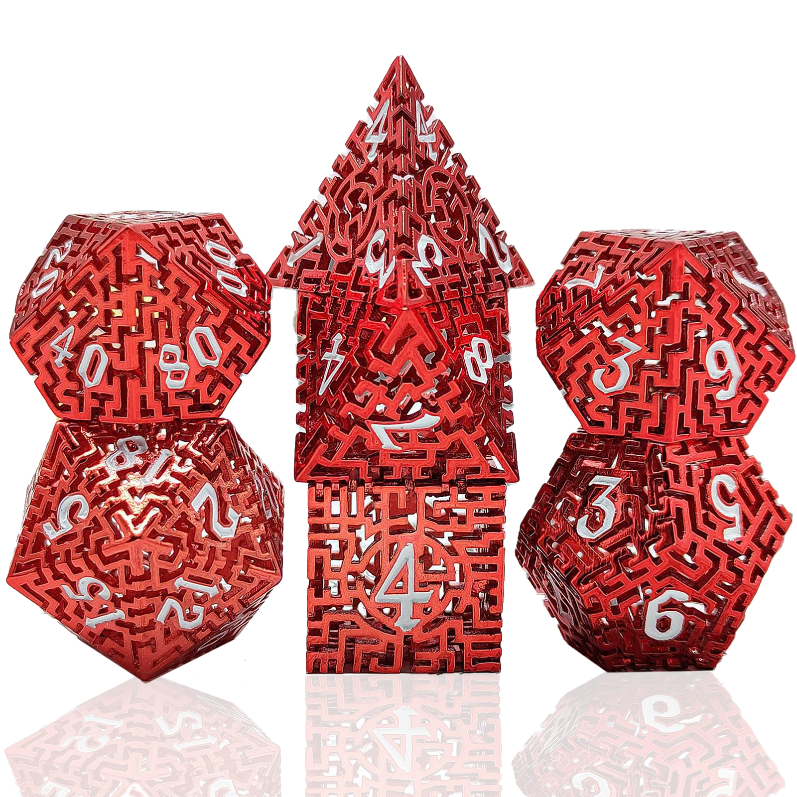 Red filled with black numbers