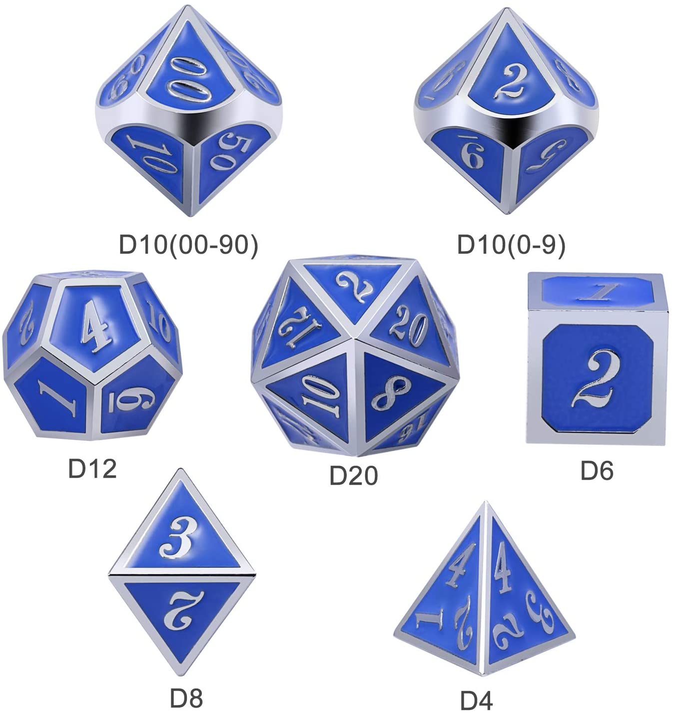 Silver with blue around the numbers