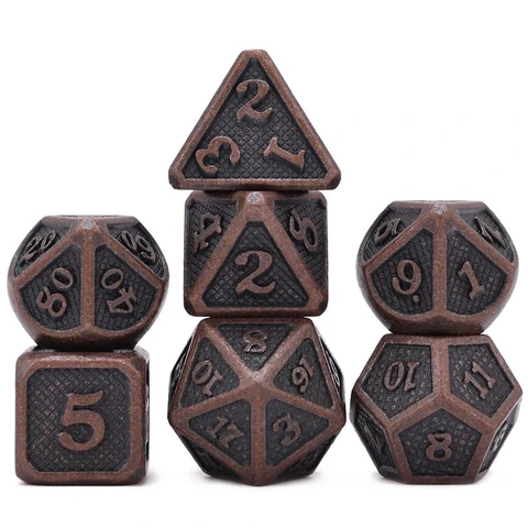 Snake Barrel Plated Copper Metal Dice