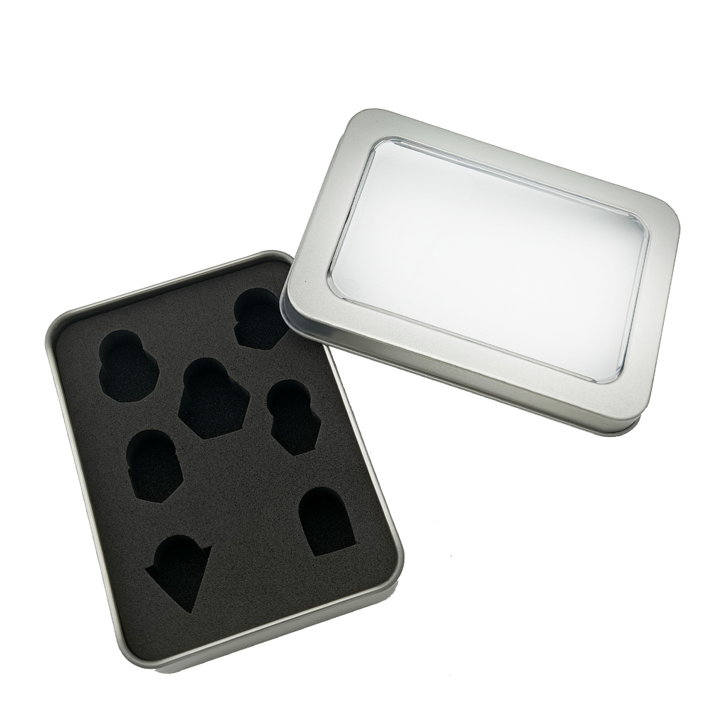 Transparent Cover Rectangular Metal Dice Box