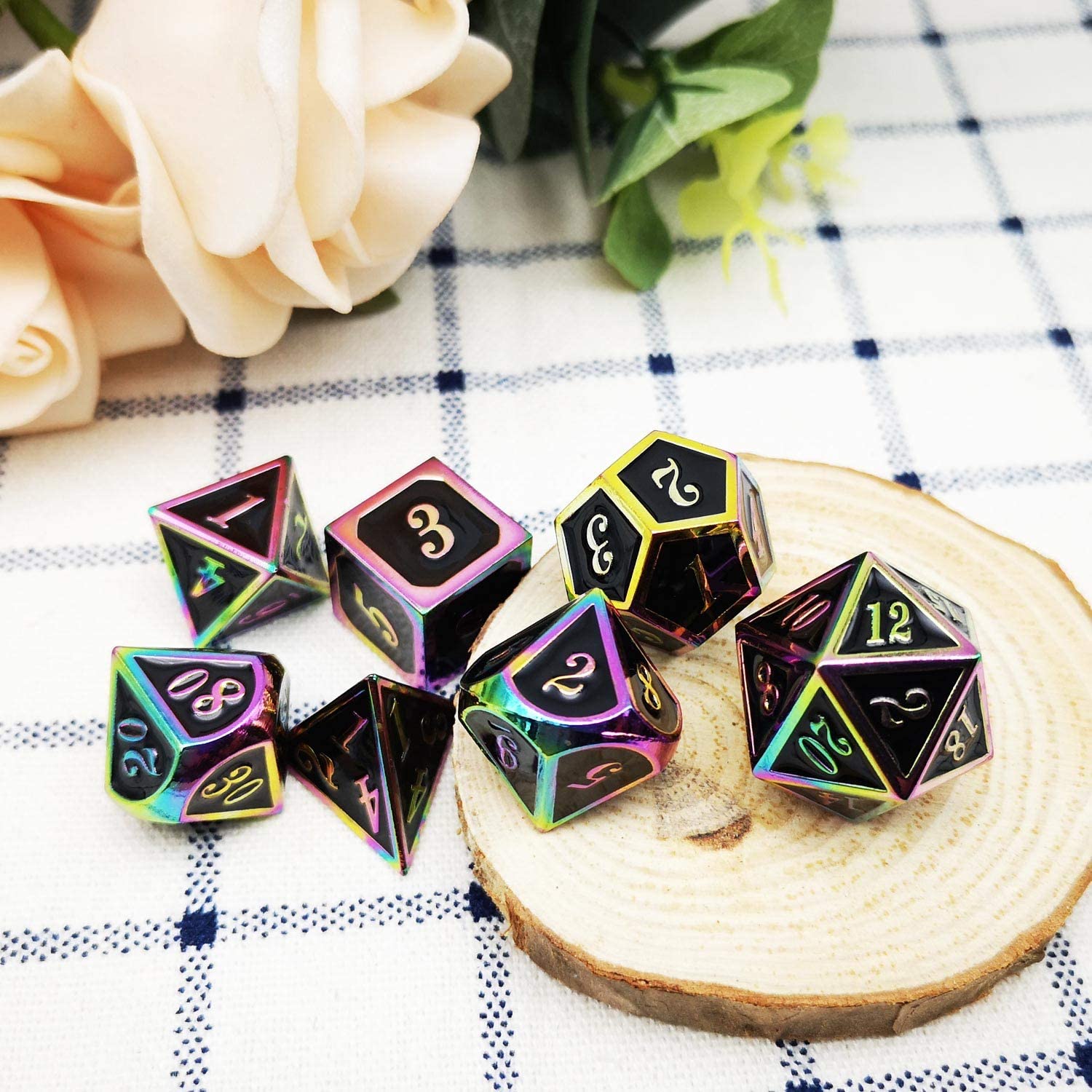 Rainbow with black around the numbers