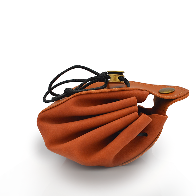 2-in-1 Drawstring Leather Dice Bag & Dice Tray
