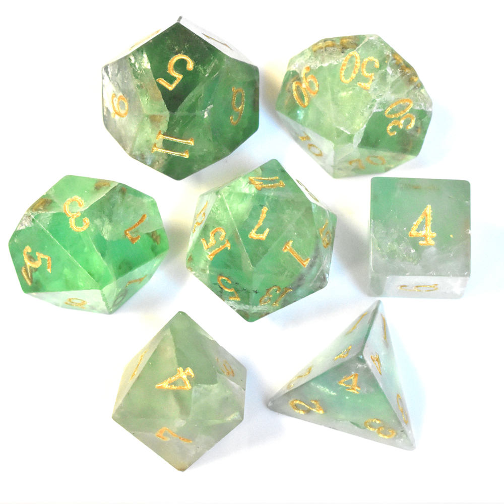 Green fluorite Dice