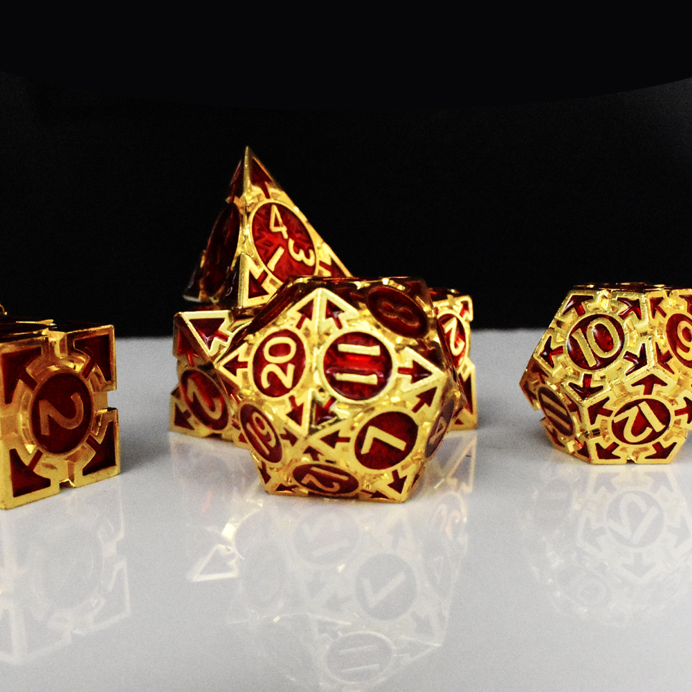 Gold with red around the numbers