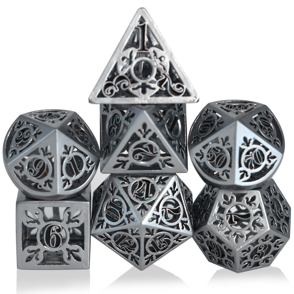 Electroplated Hollow Silver Metal Dice