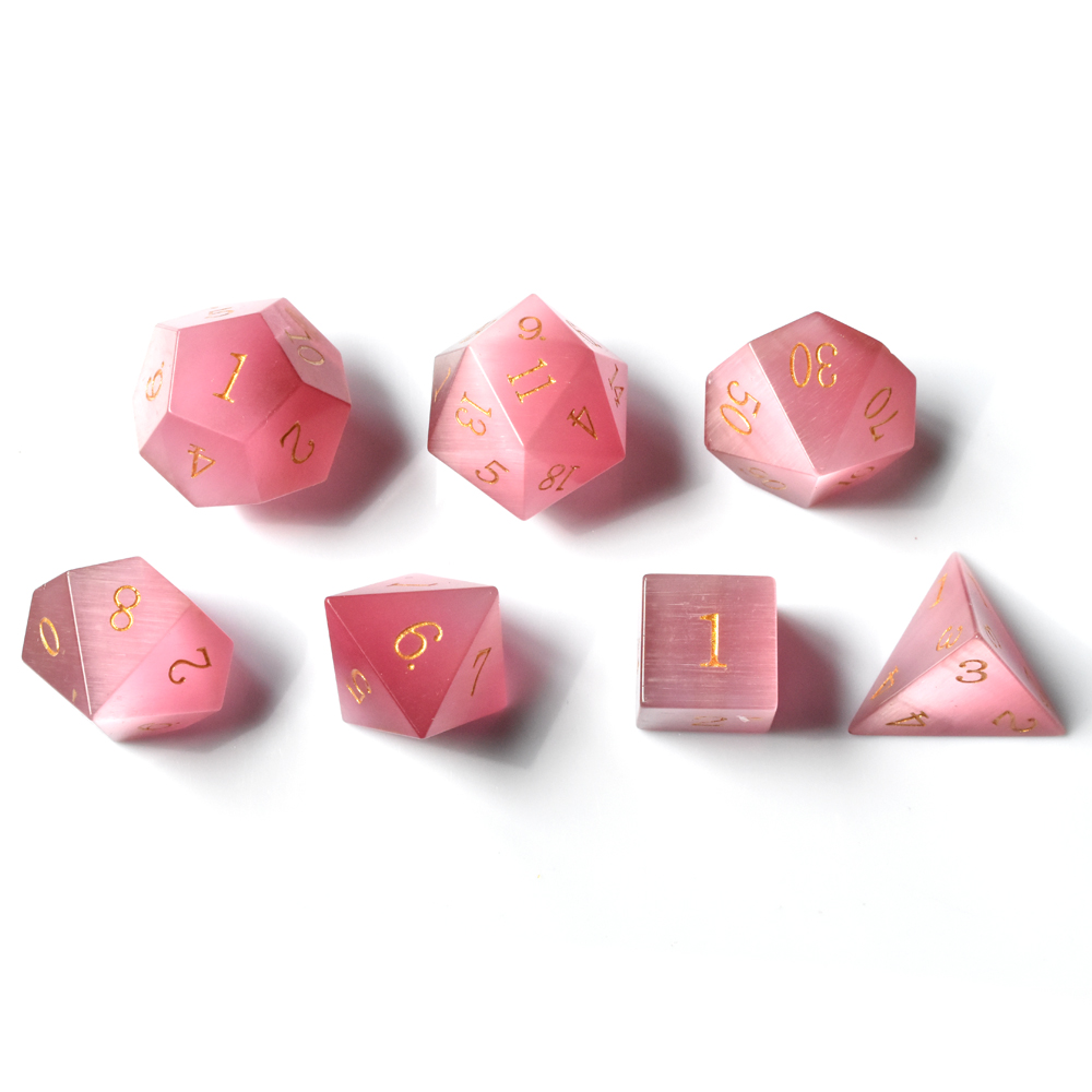 Pink cat's eye Dice