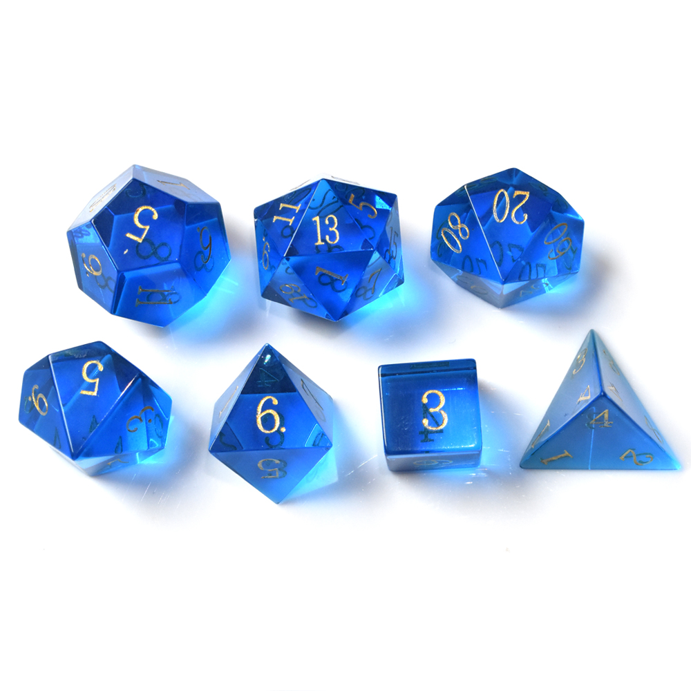 Blue glass Dice