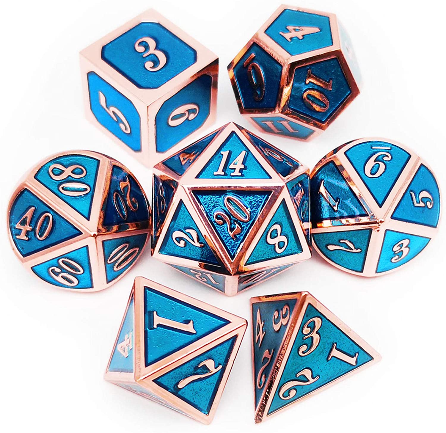 Copper with blue around the numbers