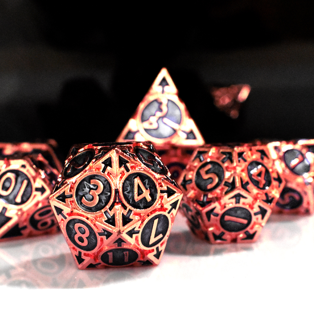 Rose gold with black around the numbers