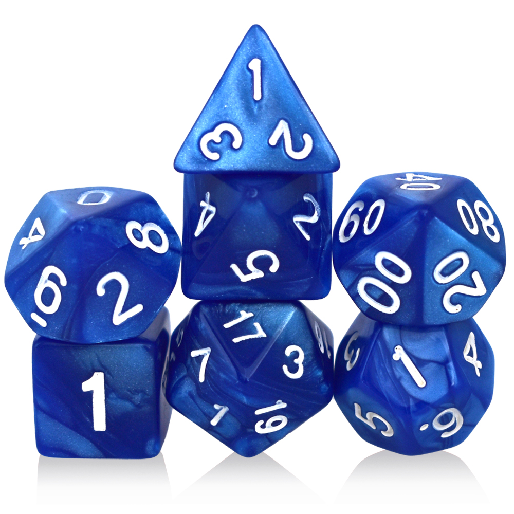 Blue Pearl Dice Set