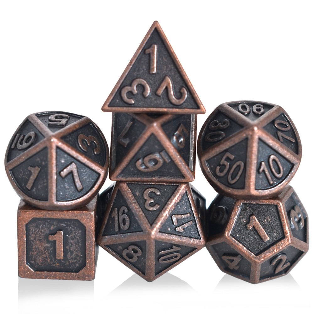Italic Plated Barrel Plated Red Copper Metal Dice