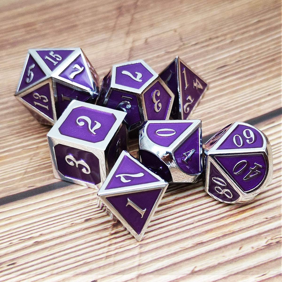 Silver with purple around the numbers