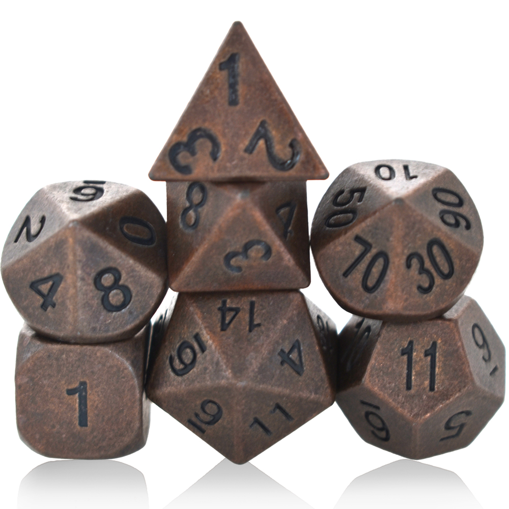 Painted Barrel Plated Red Metal Dice