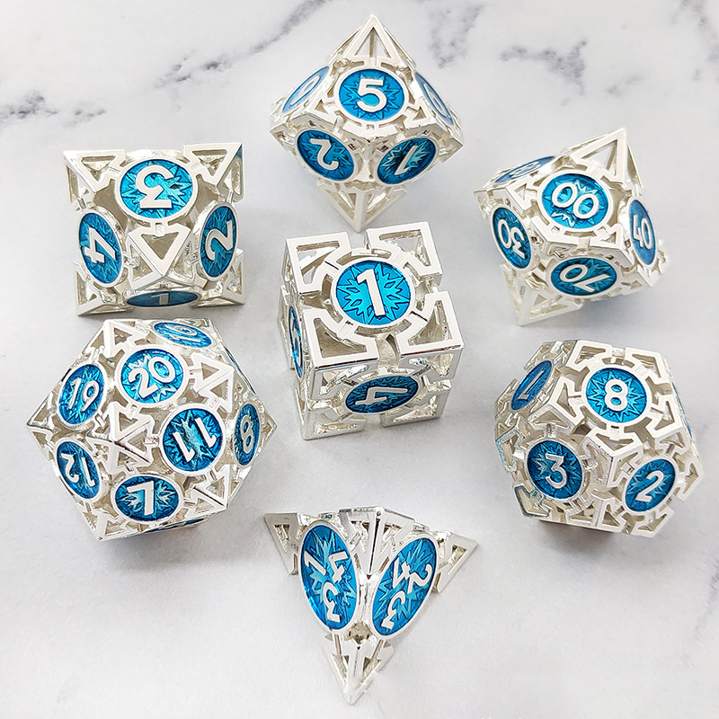 Silver with blue around the numbers