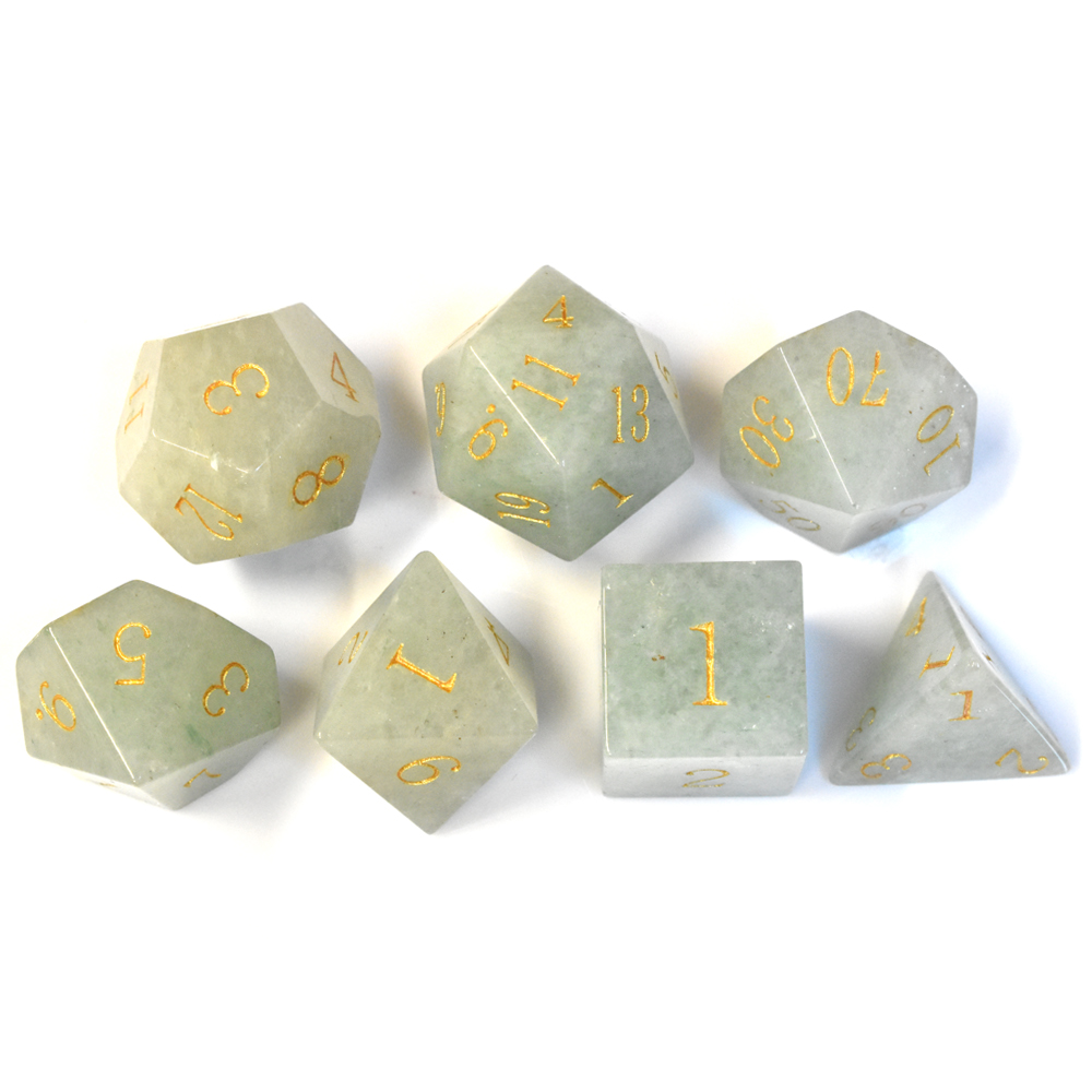 Aventurine stone dice