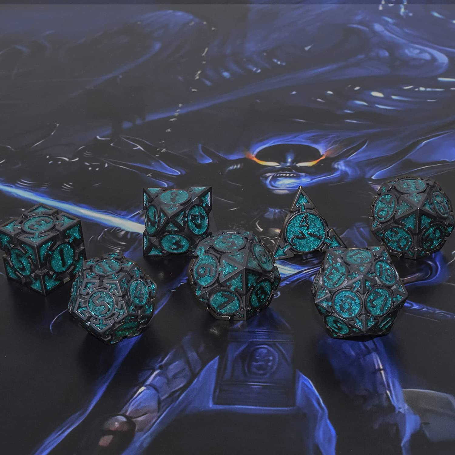 Black withwathet powder around the numbers