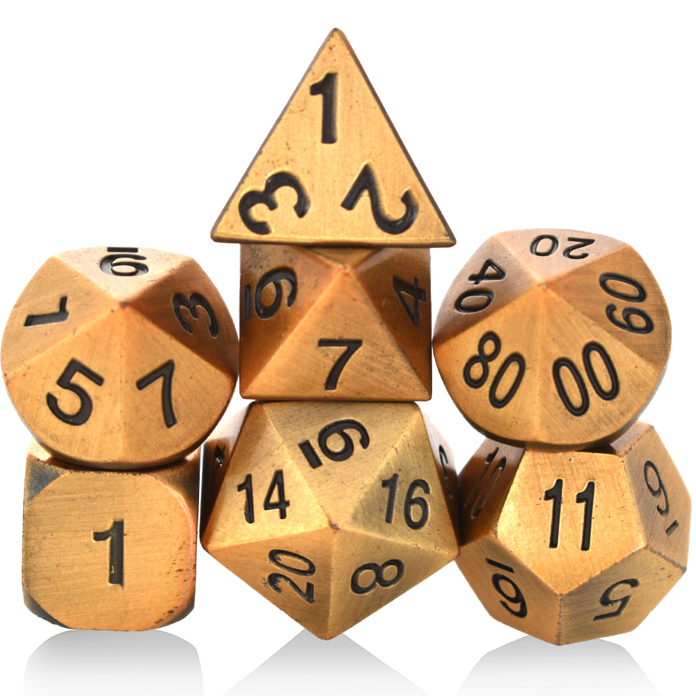 Painted Electroplated Brass Color Metal Dice