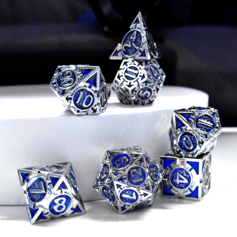 Silver with Sapphire blue around the numbers