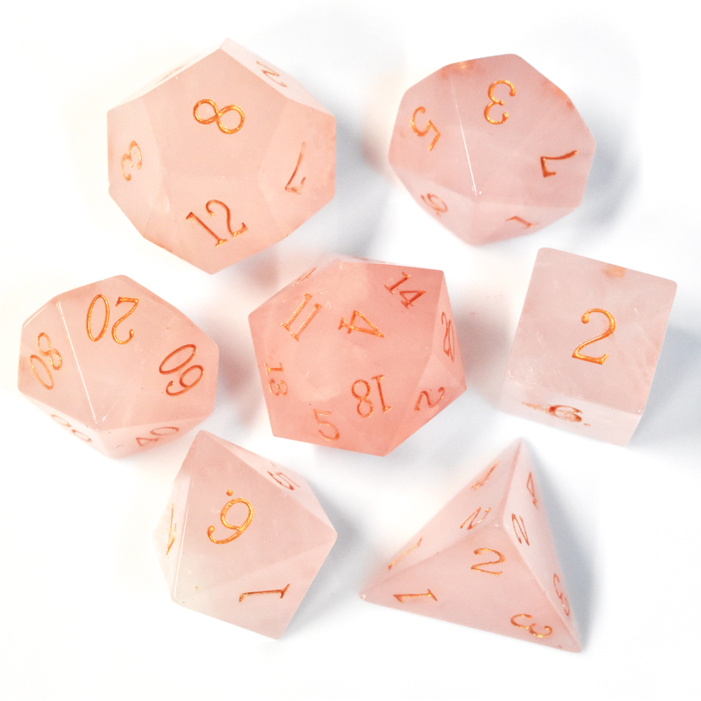 Rose Quartz Dice