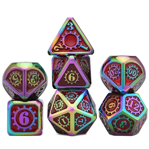Gear Electroplating Colorful Metal Dice