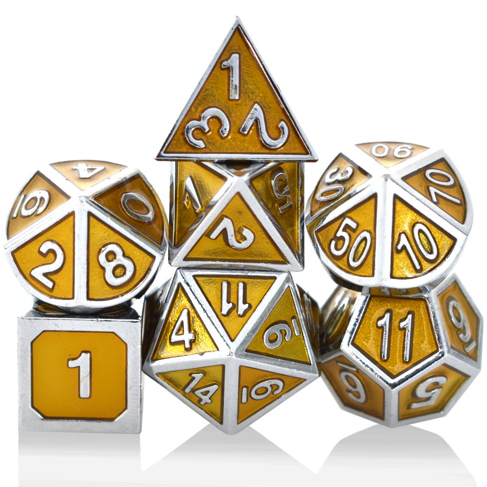 Italic Plated Silver Gold Golden Dice