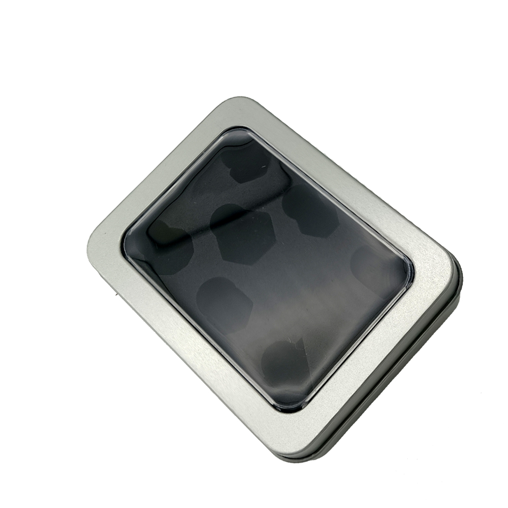 Transparent Cover Rectangular Metal Dice Box