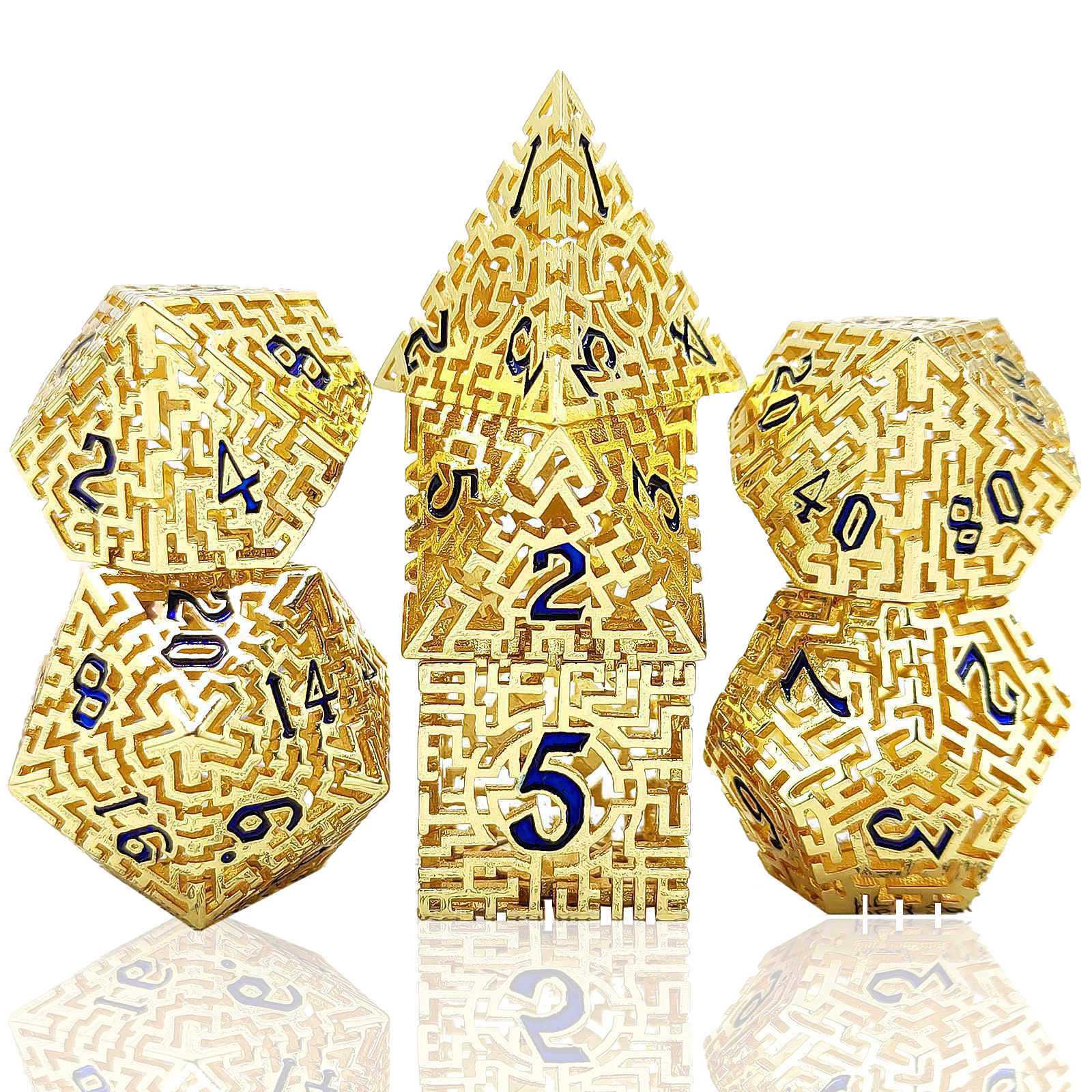Gold filled with blue numbers