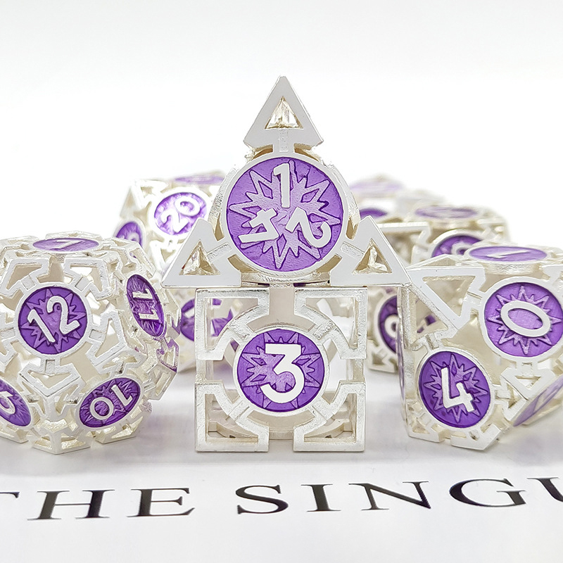 Silver with purple around the numbers