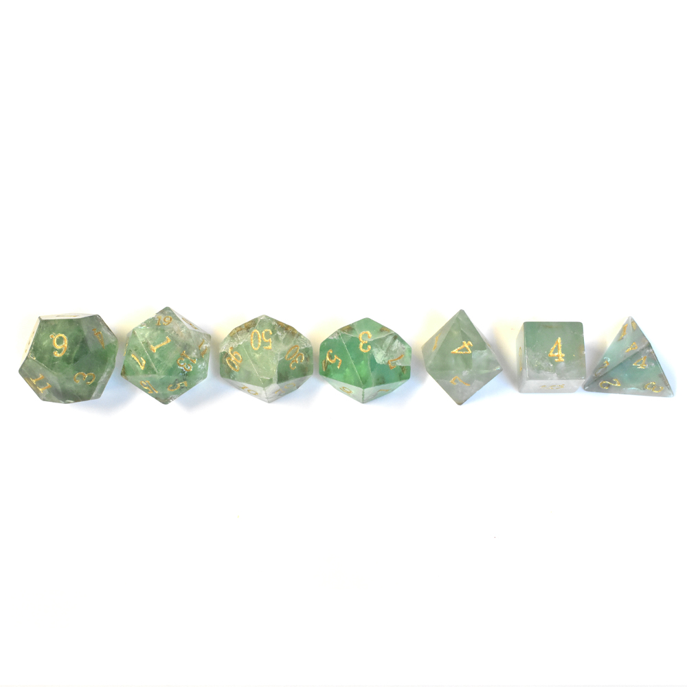 Green fluorite Dice