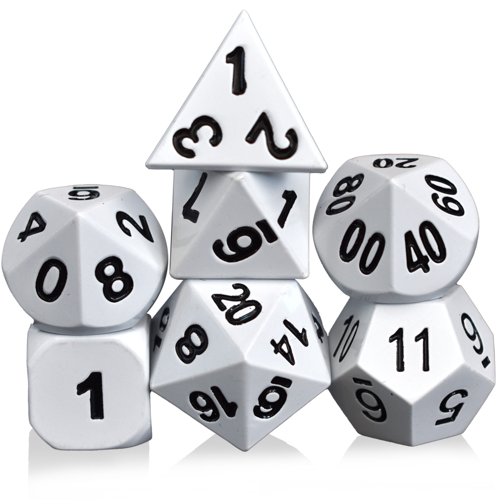 Painted Electrophoresis Black And White Metal Dice