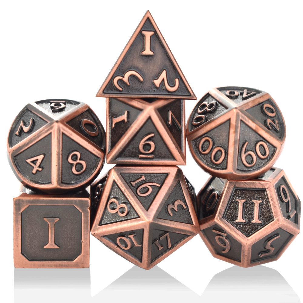 Roman Plated Antique Red Metal Dice