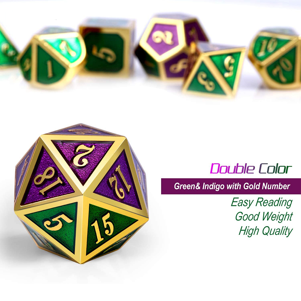 Gold with green and purple around the numbers