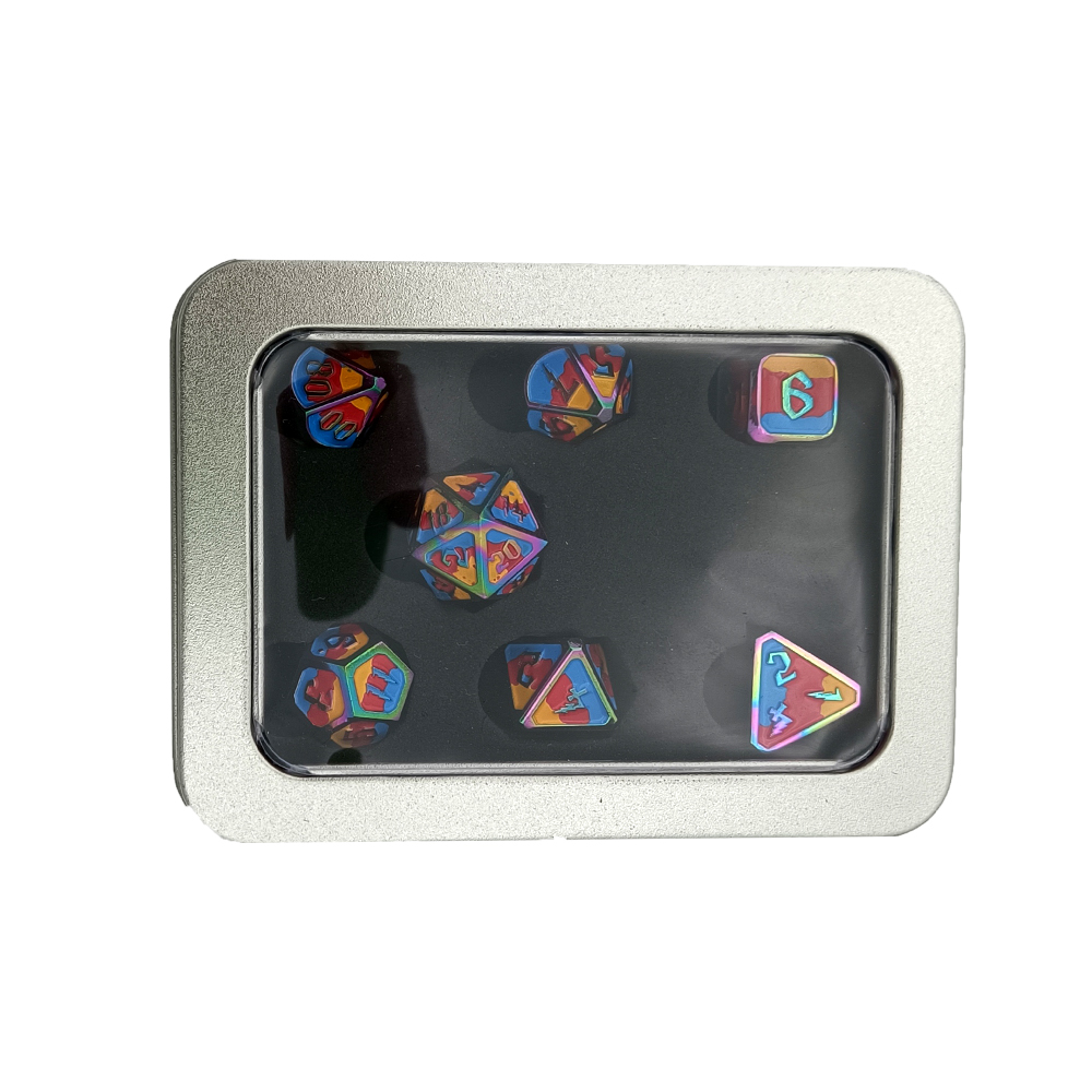Transparent Cover Rectangular Metal Dice Box