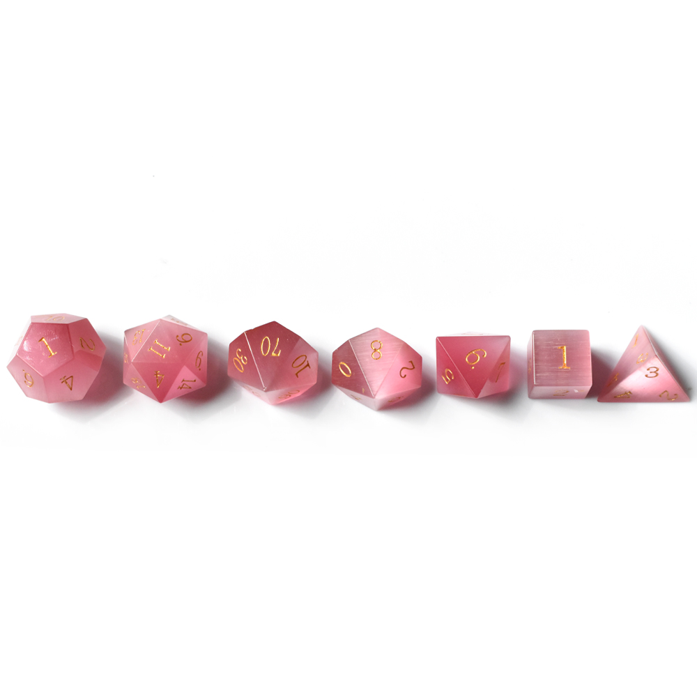 Pink cat's eye Dice